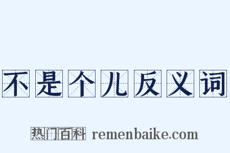 不是个儿反义词是什么意思的图片